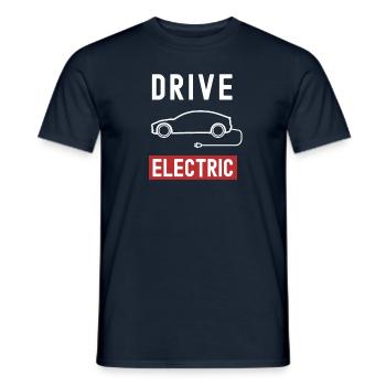 Conduisez le cadeau de batterie automatique de voiture électrique électrique - T-shirt homme - marine - Devant - AI Model Male 178 light (178cm)