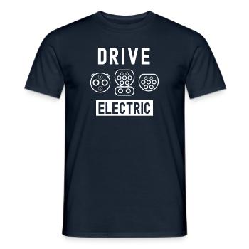 Conduisez le cadeau de prise automatique de voiture électrique électrique - T-shirt homme - marine - Devant - AI Model Male 178 light (178cm)