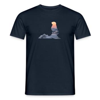 Marmot Mountains Alps Hiking Climbing Gift - Men's T-Shirt - navy - Front - AI Model Male 178 light (178cm)