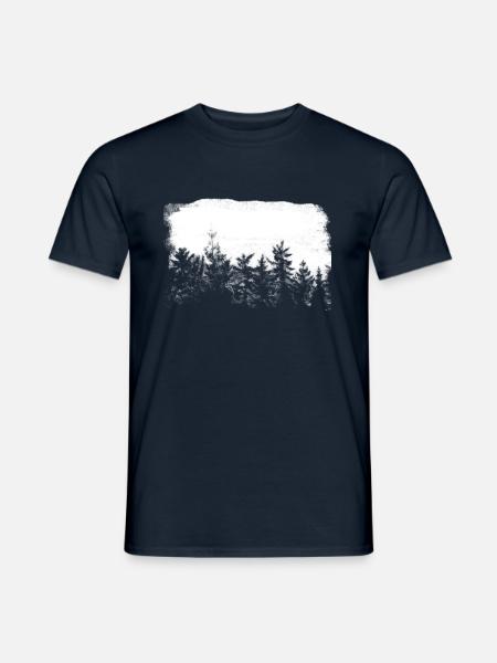 Forest Paper Cut - Men's T-Shirt - navy