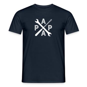 Papa artisan fête des pères bébé cadeau - T-shirt homme - marine - Devant - AI Model Male 178 light (178cm)