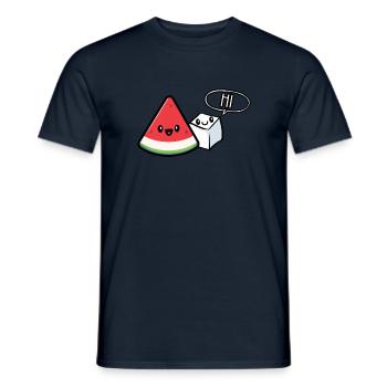 Watermelon Sugar Hi Funny Saying Women - T-shirt homme - marine - Devant - AI Model Male 178 light (178cm)