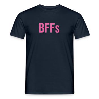 BFFs Best Friends Forever - Best Friends for Two - Men's T-Shirt - navy - Front - AI Model Male 178 light (178cm)