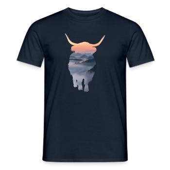 Agriculteur De hautes terres écossaise Cadeau - T-shirt homme - marine - Devant - AI Model Male 178 light (178cm)