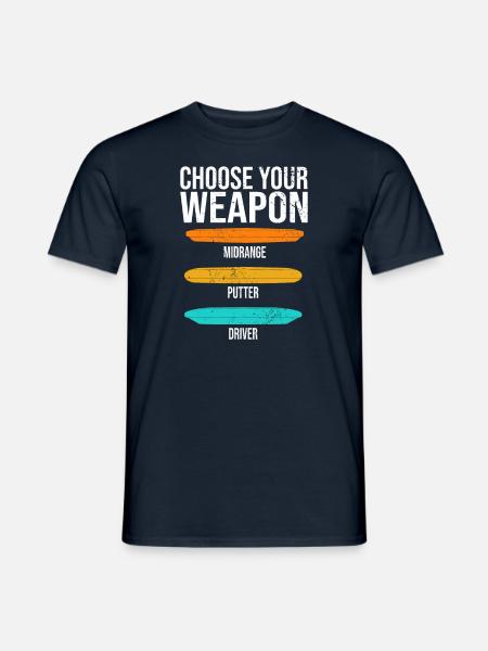 Lustiger Retro Disc Golf Frisbee - Männer T-Shirt - Navy