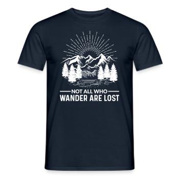 Compass Wander Tous ceux qui errent ne sont pas perdus - T-shirt homme - marine - Devant - AI Model Male 178 light (178cm)