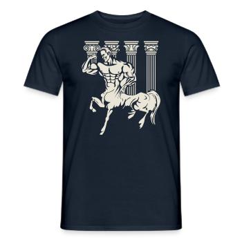 Centaur Lifts Weights, Fitness Workout In Gym - Men's T-Shirt - navy - Front - AI Model Male 178 light (178cm)