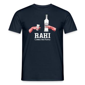 Création d’Adams - Michelangelo Raki - T-shirt homme - marine - Devant - AI Model Male 178 light (178cm)