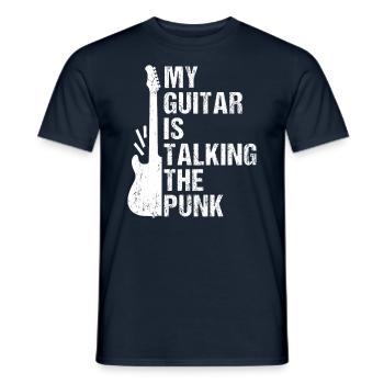 My guitar speaks punk - Men's T-Shirt - navy - Front - AI Model Male 178 light (178cm)