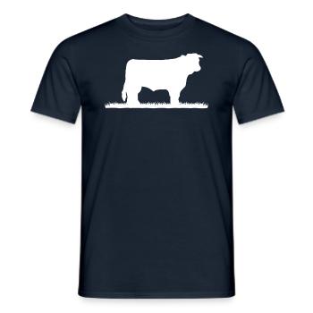 Hereford Rancher Hereford Cow - Men's T-Shirt - navy - Front - AI Model Male 178 light (178cm)