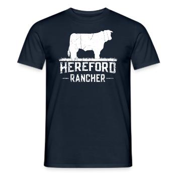 Hereford Rancher Hereford Cow - Men's T-Shirt - navy - Front - AI Model Male 178 light (178cm)