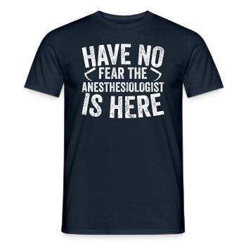Don't be afraid - hospital anesthesiologist - Men's T-Shirt - navy - Front - AI Model Male 178 light (178cm)