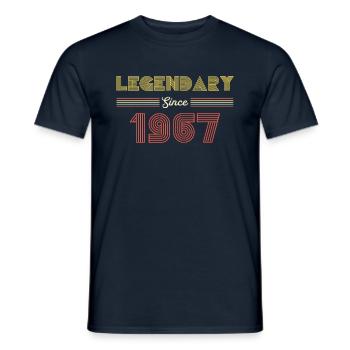 Legendär Seit 1967 - 55 Jahre Alt - 55. Geburtstag - Männer T-Shirt - Navy - Vorne - AI Model Male 178 light (178cm)