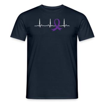 Herzschlagimpuls Von EKG Crohn - Männer T-Shirt - Navy - Vorne - AI Model Male 178 light (178cm)