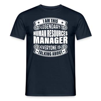 Legendärer HR-Manager In Aller Munde - Männer T-Shirt - Navy - Vorne - AI Model Male 178 light (178cm)
