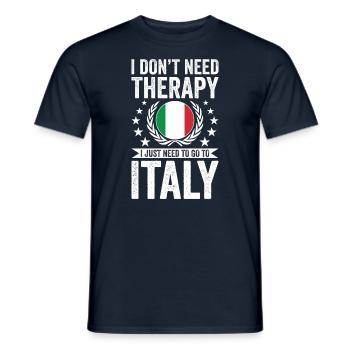 I don't need therapy, just in Italy - Men's T-Shirt - navy - Front - AI Model Male 178 light (178cm)