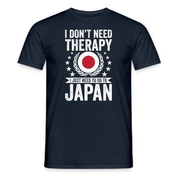 Je n’ai pas besoin de thérapie, juste au Japon - T-shirt homme - marine - Devant - AI Model Male 178 light (178cm)
