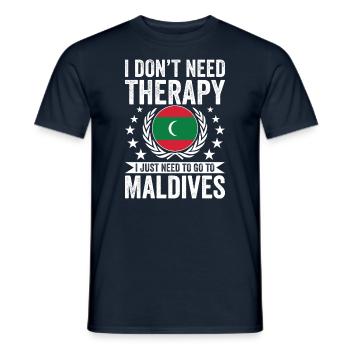 I don't need therapy, just Maldives - Men's T-Shirt - navy - Front - AI Model Male 178 light (178cm)