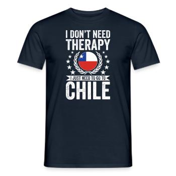 I don't need therapy, just go to Chile - Men's T-Shirt - navy - Front - AI Model Male 178 light (178cm)