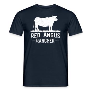 Red Angus Rancher - Kuhbauer - Männer T-Shirt - Navy - Vorne - AI Model Male 178 light (178cm)