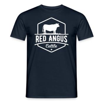 Kuhfarmer - Red Angus-Rinder - Männer T-Shirt - Navy - Vorne - AI Model Male 178 light (178cm)
