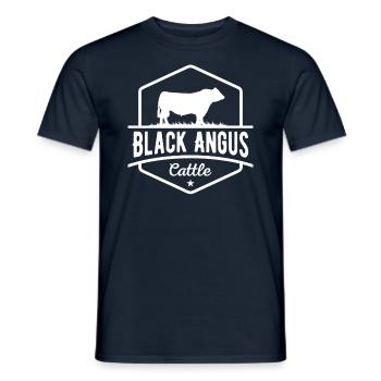 Cow farmer - Black Angus cattle - Men's T-Shirt - navy - Front - AI Model Male 178 light (178cm)