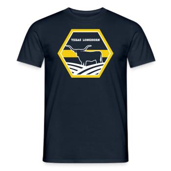 Rancher Rinderzüchter - Texas Longhorn - Männer T-Shirt - Navy - Vorne - AI Model Male 178 light (178cm)