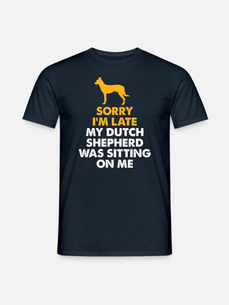 Je suis en retard, mon berger hollandais - T-shirt homme - marine