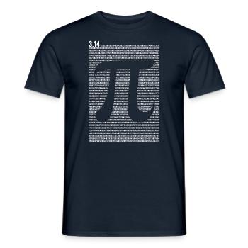 Pi-Zeichen - Mathematik Mathematik - Pi-Tag - Männer T-Shirt - Navy - Vorne - AI Model Male 178 light (178cm)