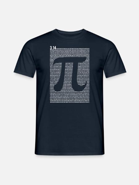 Signe Pi - Mathématiques Mathématiques - Pi Tag - T-shirt homme - marine