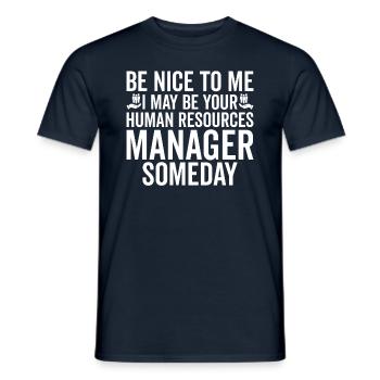 Sei Nett Zu Mir - Personalleiter - Männer T-Shirt - Navy - Vorne - AI Model Male 178 light (178cm)