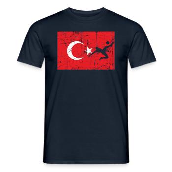 Turquie Drapeau turc - Football - T-shirt homme - marine - Devant - AI Model Male 178 light (178cm)