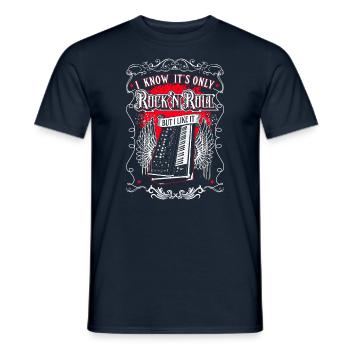 It's Rock and Roll - Synthesizer - Men's T-Shirt - navy - Front - AI Model Male 178 light (178cm)