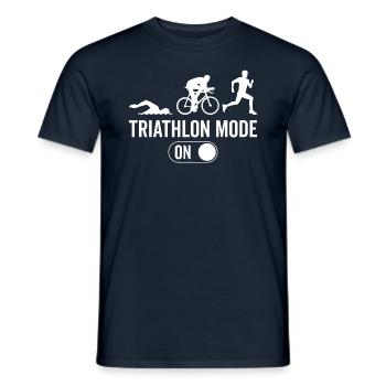 Triathlon-Modus Auf - Triathlon Triathlon - Männer T-Shirt - Navy - Vorne - AI Model Male 178 light (178cm)