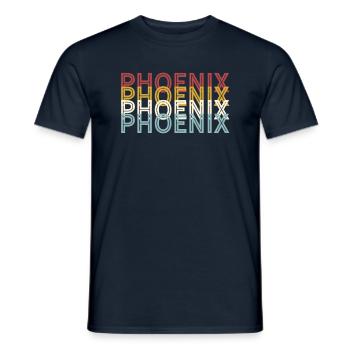 USA City 70s Retro - Vintage Phoenix - Men's T-Shirt - navy - Front - AI Model Male 178 light (178cm)