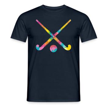 Hippie - Tie Dye Hockey sur gazon - T-shirt homme - marine - Devant - AI Model Male 178 light (178cm)