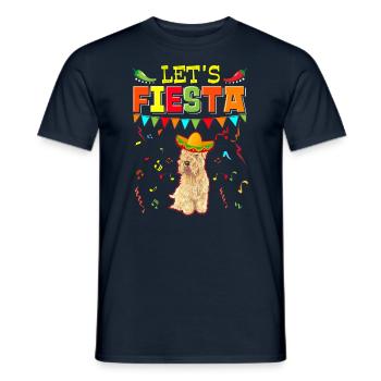 Mexicain - Let’s Fiesta Wheaten Terrier - T-shirt homme - marine - Devant - AI Model Male 178 light (178cm)