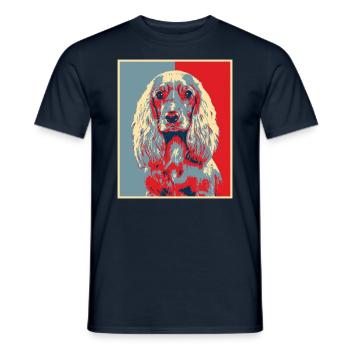Dog Graphic - Vintage Cocker Spaniel - Men's T-Shirt - navy - Front - AI Model Male 178 light (178cm)