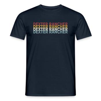 Cattle Breeder - Vintage Cow Dexter Rancher - Men's T-Shirt - navy - Front - AI Model Male 178 light (178cm)