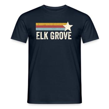 USA Stadt Stern Jahre Retro - Vintage Elk Grove - Männer T-Shirt - Navy - Vorne - AI Model Male 178 light (178cm)