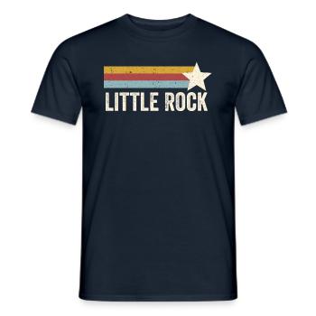 USA City Star Years Retro - Vintage Little Rock - Men's T-Shirt - navy - Front - AI Model Male 178 light (178cm)