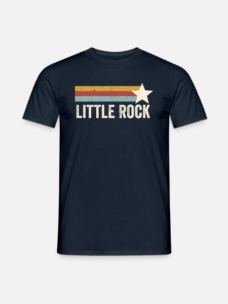 USA Stadt Stern Jahre Retro - Vintage Little Rock - Männer T-Shirt - Navy