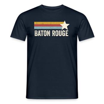 USA City Star Years Retro - Vintage Baton Rouge - Men's T-Shirt - navy - Front - AI Model Male 178 light (178cm)