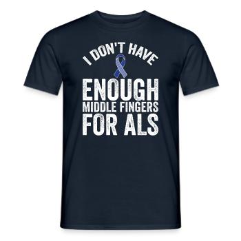 Assez de doigts d’honneur pour la SLA - T-shirt homme - marine - Devant - AI Model Male 178 light (178cm)