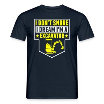 Ich Schnarche Nicht, Ich Bin Bagger - Männer T-Shirt - Navy - Vorne - AI Model Male 178 light (178cm)
