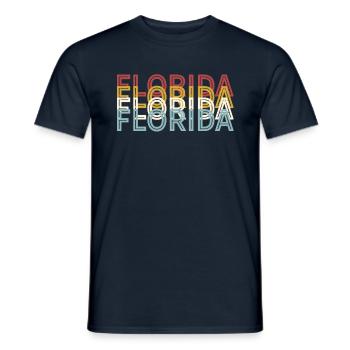 US 70s Retro State Vintage Florida - Men's T-Shirt - navy - Front - AI Model Male 178 light (178cm)