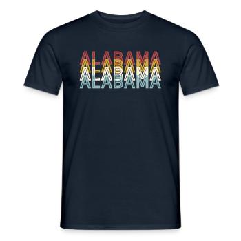 US 70s Retro State Vintage Alabama - Men's T-Shirt - navy - Front - AI Model Male 178 light (178cm)