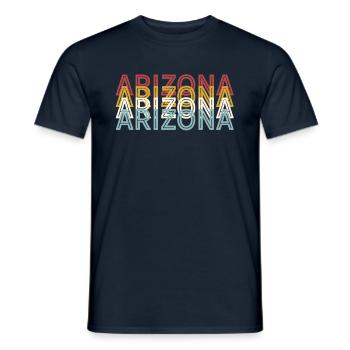 US 70s Retro State Vintage Arizona - Men's T-Shirt - navy - Front - AI Model Male 178 light (178cm)