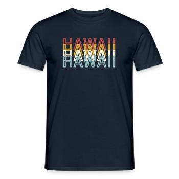 US 70er Retro State Vintage Hawaii - Männer T-Shirt - Navy - Vorne - AI Model Male 178 light (178cm)