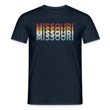 US 70s Retro State Vintage Missouri - Men's T-Shirt - navy - Front - AI Model Male 178 light (178cm)